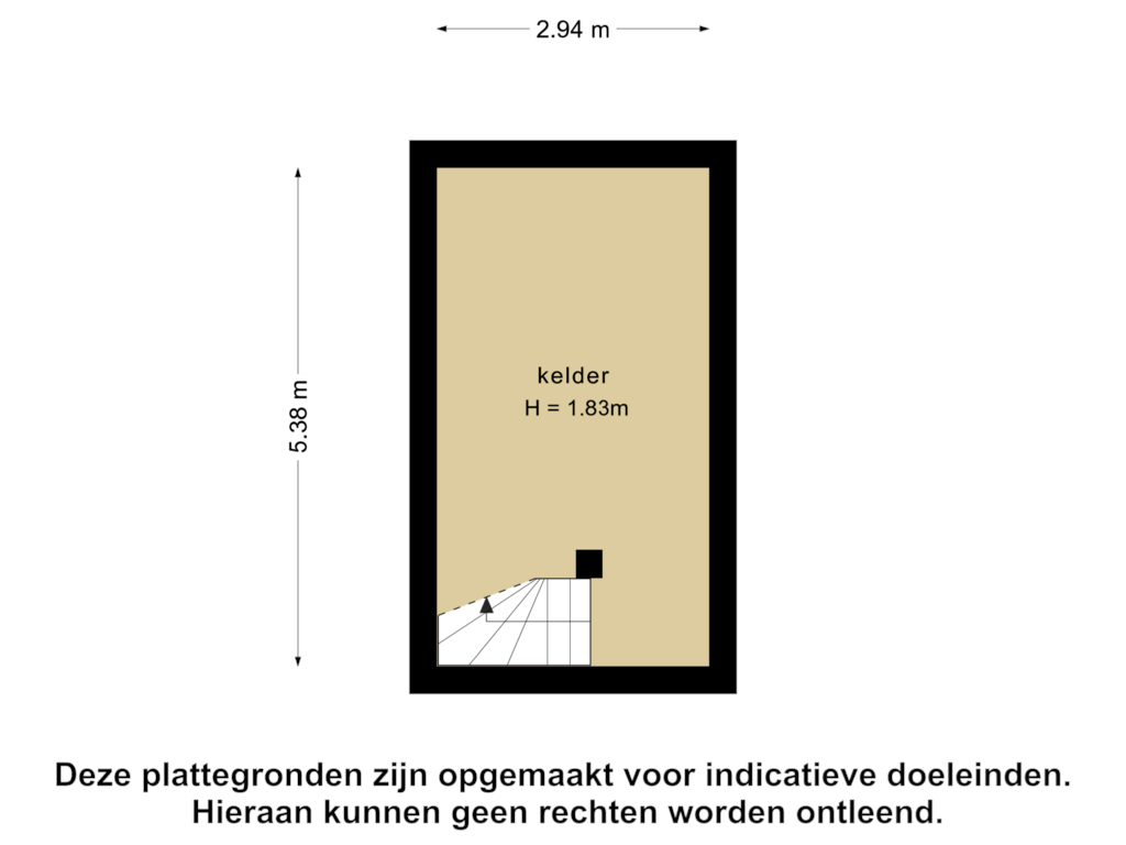 Bekijk plattegrond van kelder van Weverspad 1