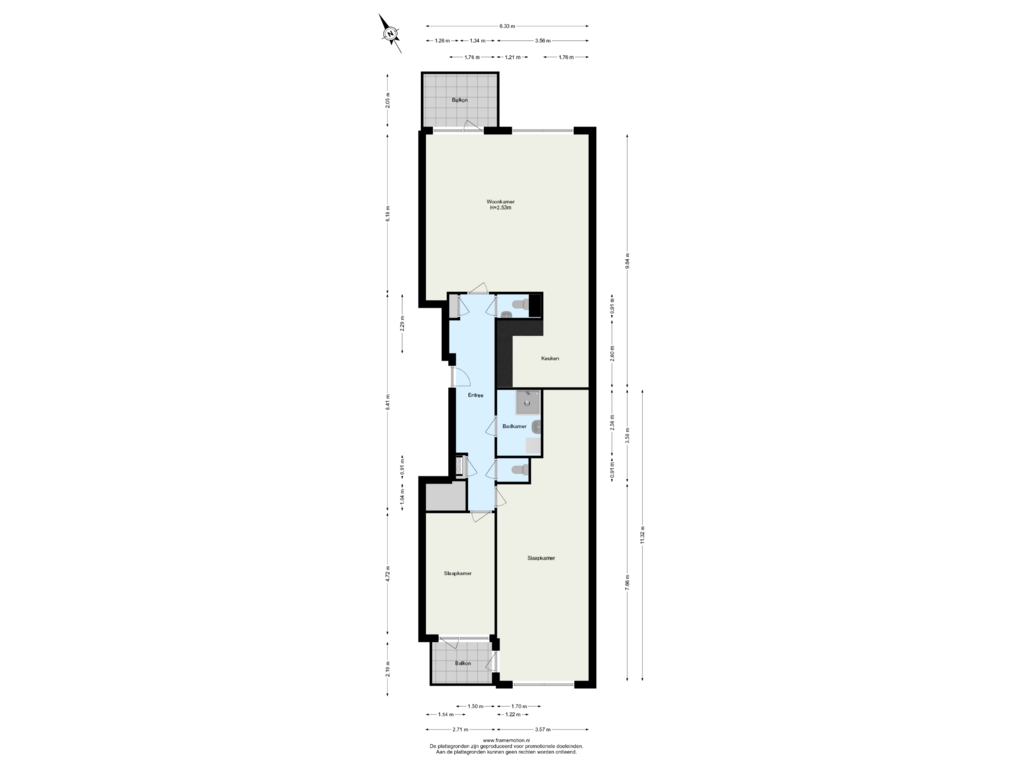 Bekijk plattegrond van Verdieping 5 van Schiekade 27-C