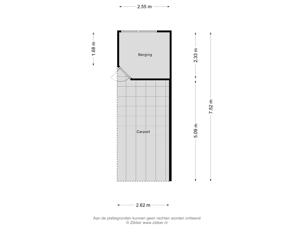 View floorplan of Berging of J.W. Racerstraat 85