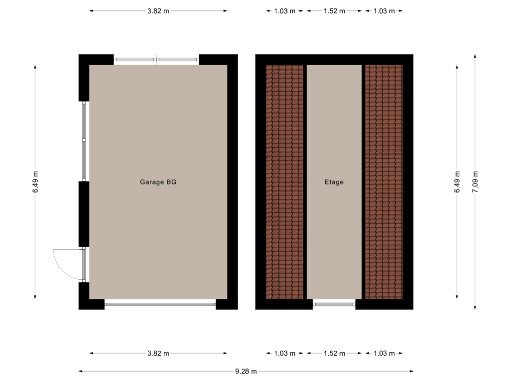 Bekijk plattegrond van Garage van Jaagweg 23