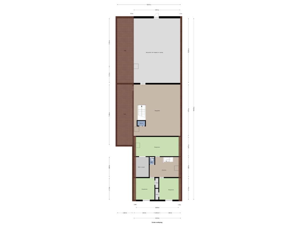 Bekijk plattegrond van Eerste verdieping van Wanssumseweg 19