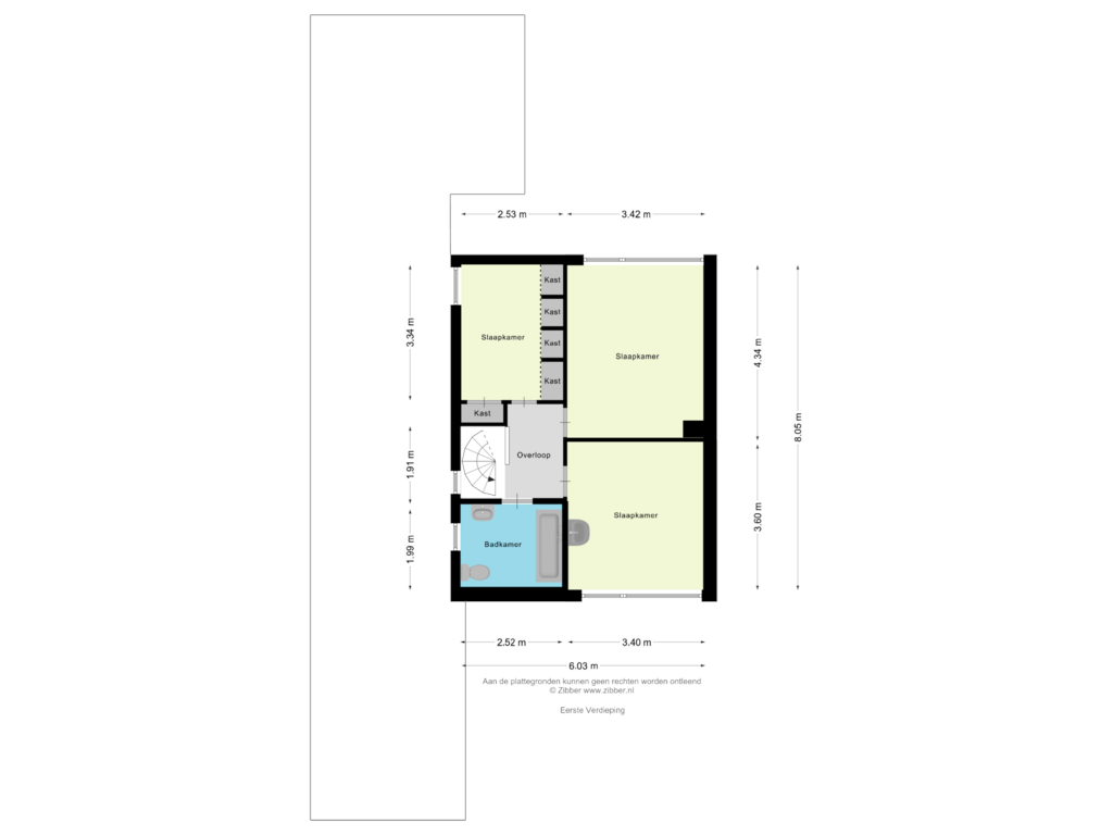 View floorplan of Eerste Verdieping of E Dorsstraat 38