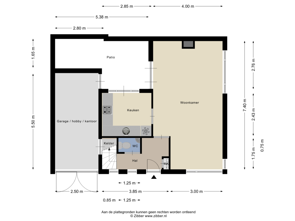 View floorplan of Begane Grond of Pastoor van Arsplein 36