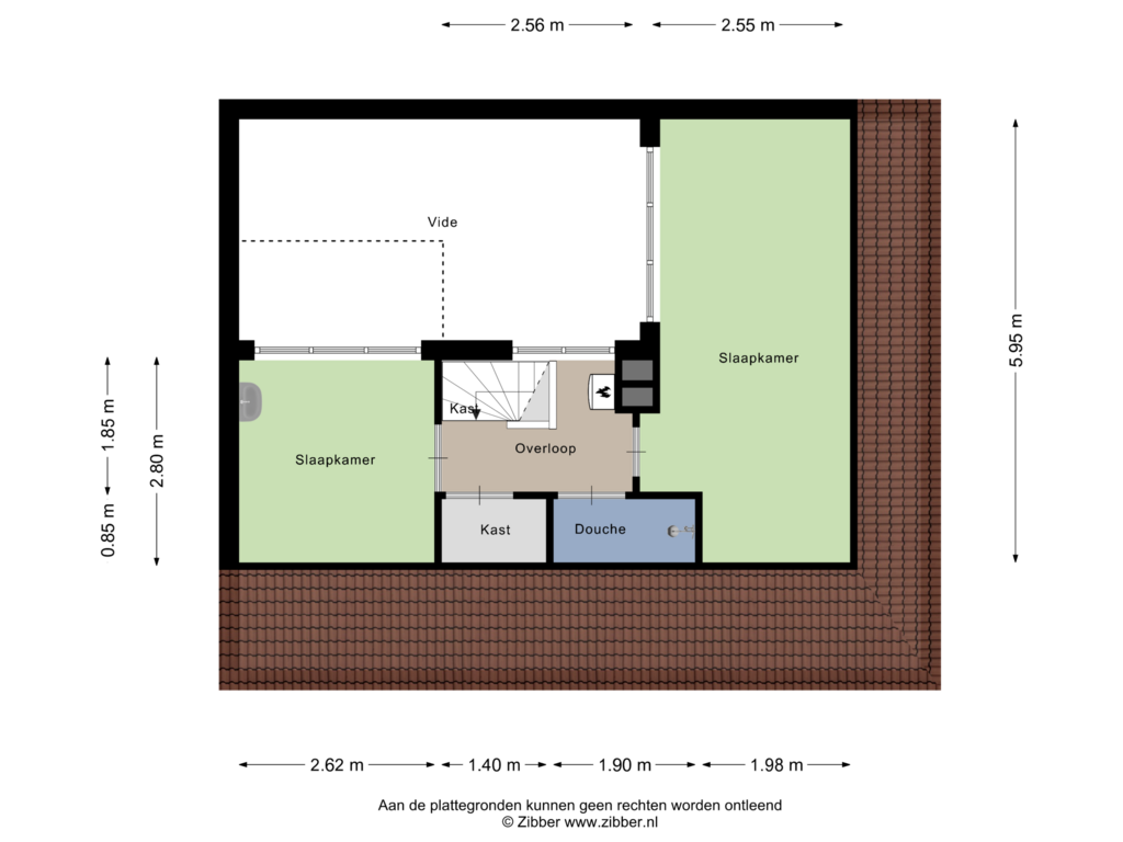 View floorplan of Tweede Verdieping of Pastoor van Arsplein 36