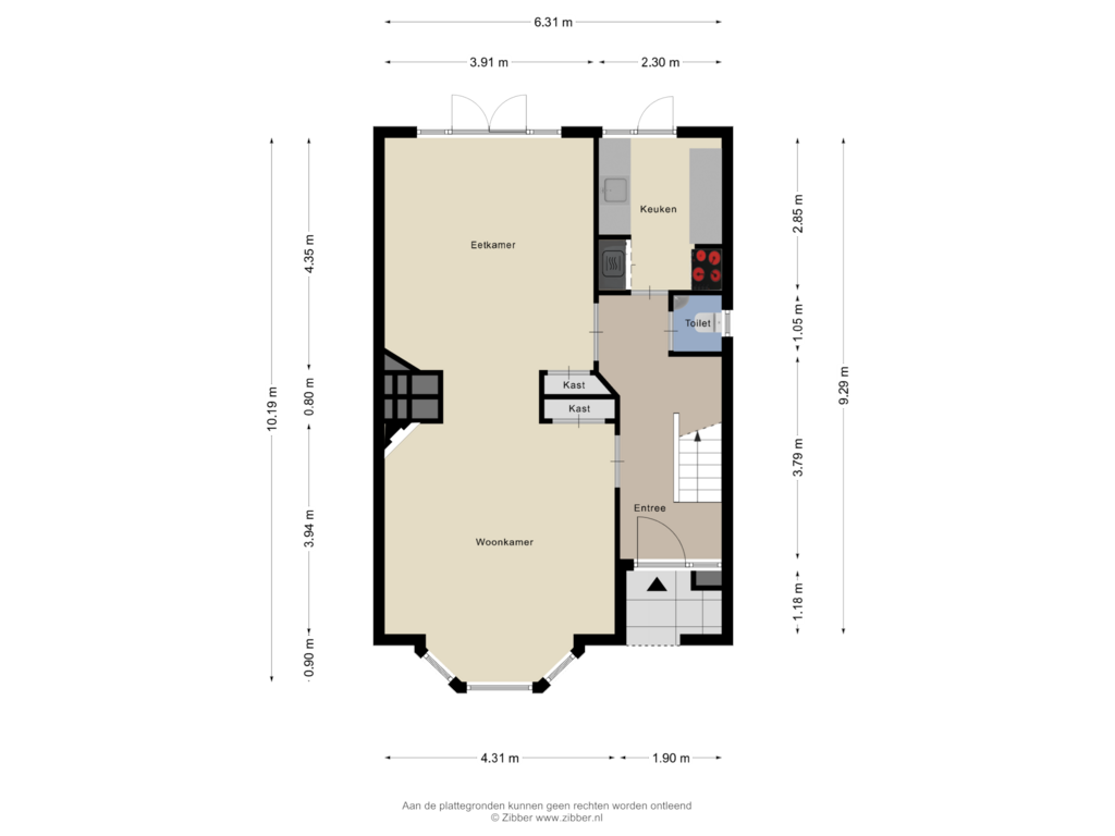 Bekijk plattegrond van Begane Grond van Kloetingseweg 18