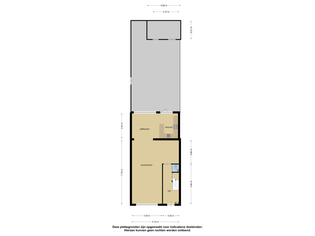 View floorplan of Begane grond of Wildenborgstraat 5