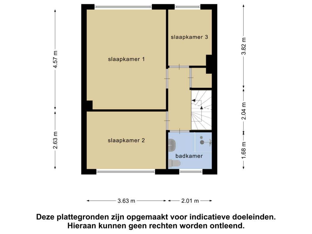 View floorplan of 1e verdieping of Wildenborgstraat 5