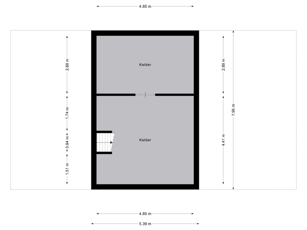 Bekijk plattegrond van Hoofdgebouw Kelder van Steenhovensedijk 17