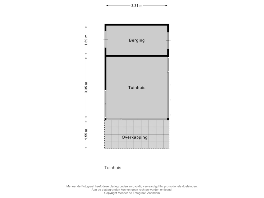 Bekijk plattegrond van Tuinhuis van Meije 164-L