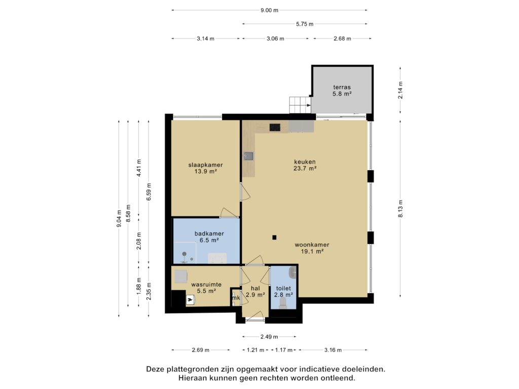 Bekijk plattegrond van Appartement van Torenplein 7-B