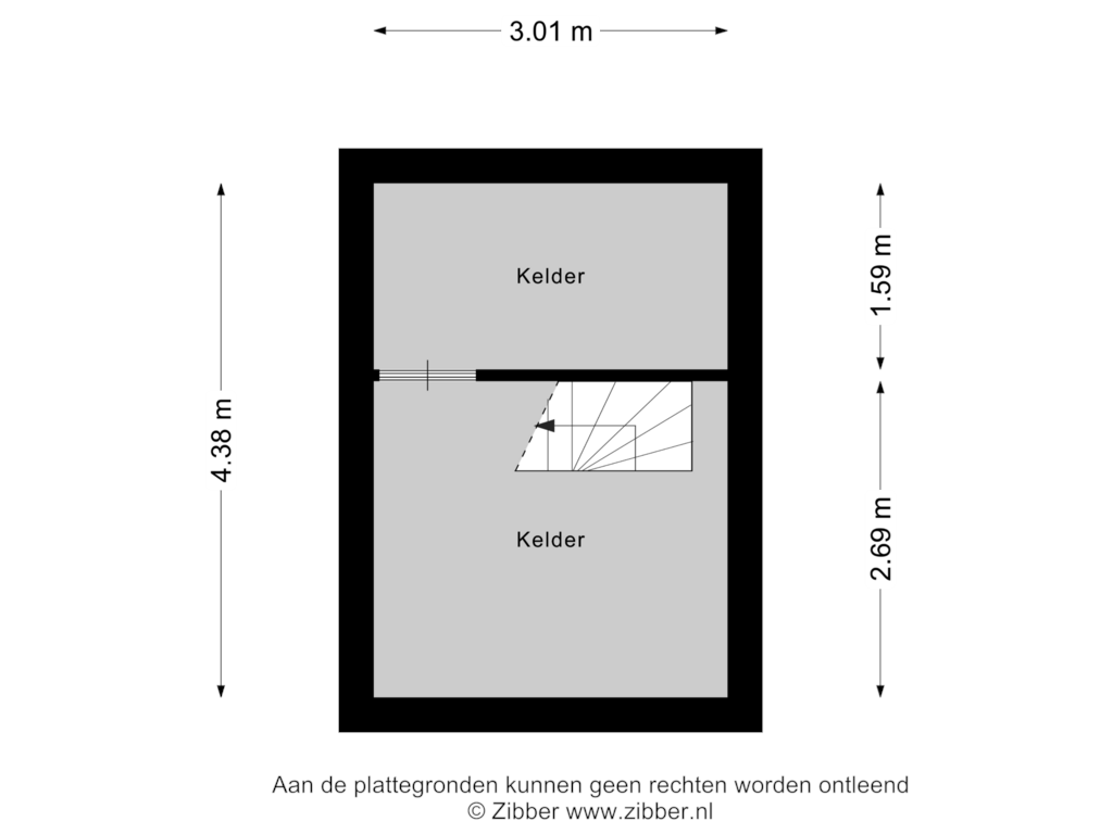 View floorplan of Kelder of Koelweg 16