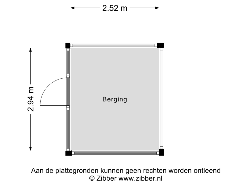 View floorplan of Berging of Koelweg 16