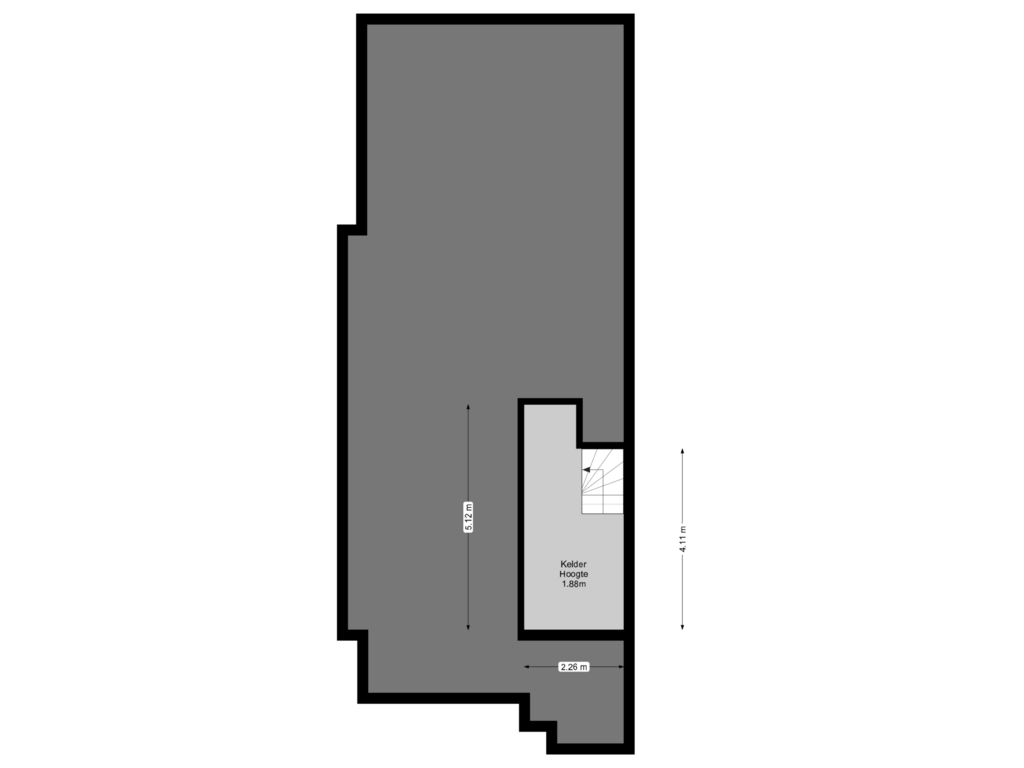 View floorplan of Kelder of Van Leeuwenhoekstraat 53