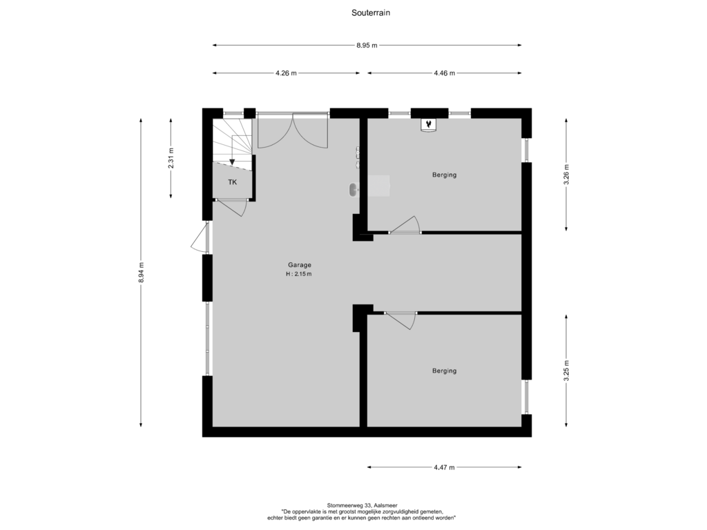 Bekijk plattegrond van Souterrain van Stommeerweg 33