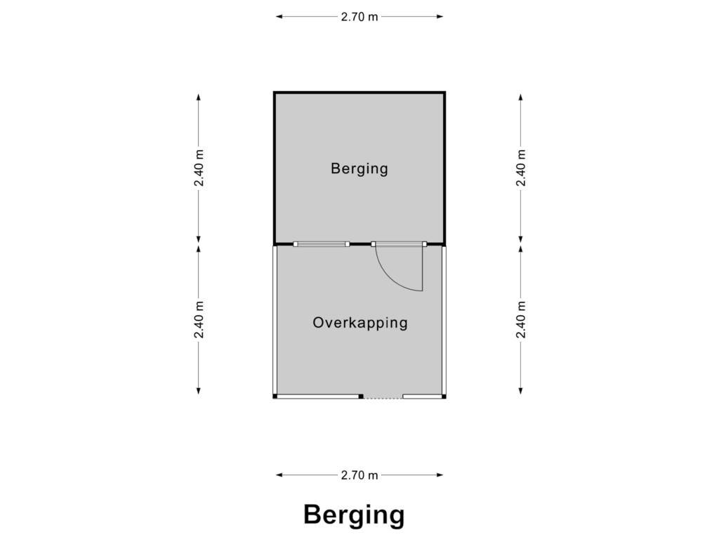 Bekijk plattegrond van Berging van Burgemeester Hoebersstr 10