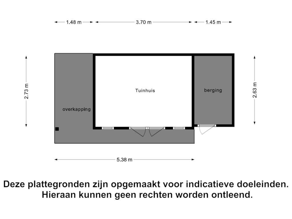 Bekijk plattegrond van Tuinhuis van Tureluurstraat 2