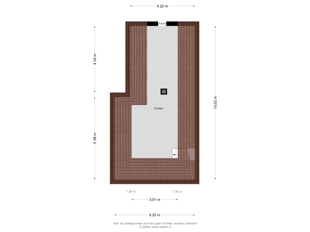 Bekijk plattegrond van Zolder van Zuiderlaan 40