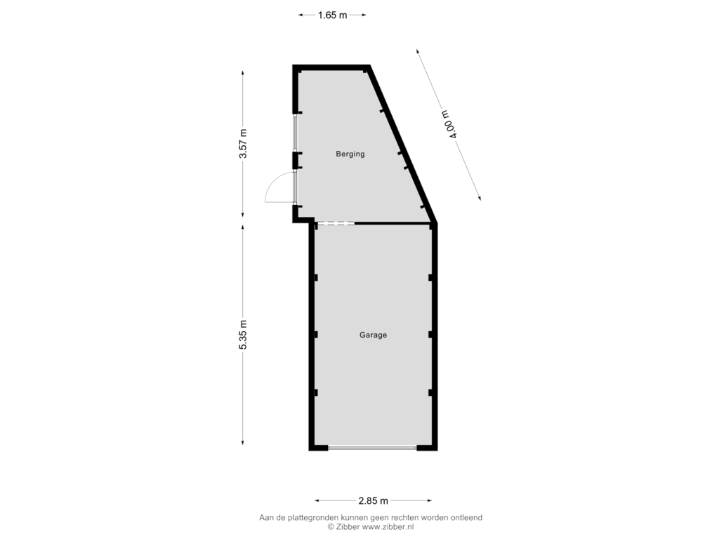 Bekijk plattegrond van Garage van Zuiderlaan 40