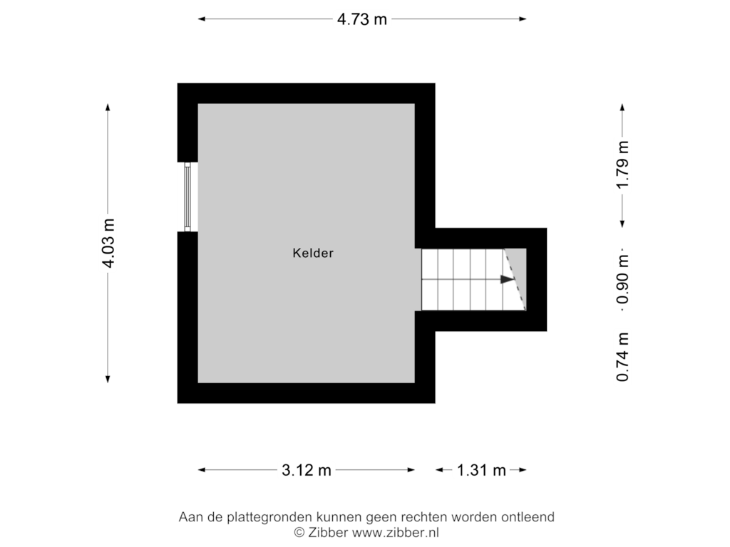 Bekijk plattegrond van Kelder van Zuiderlaan 40