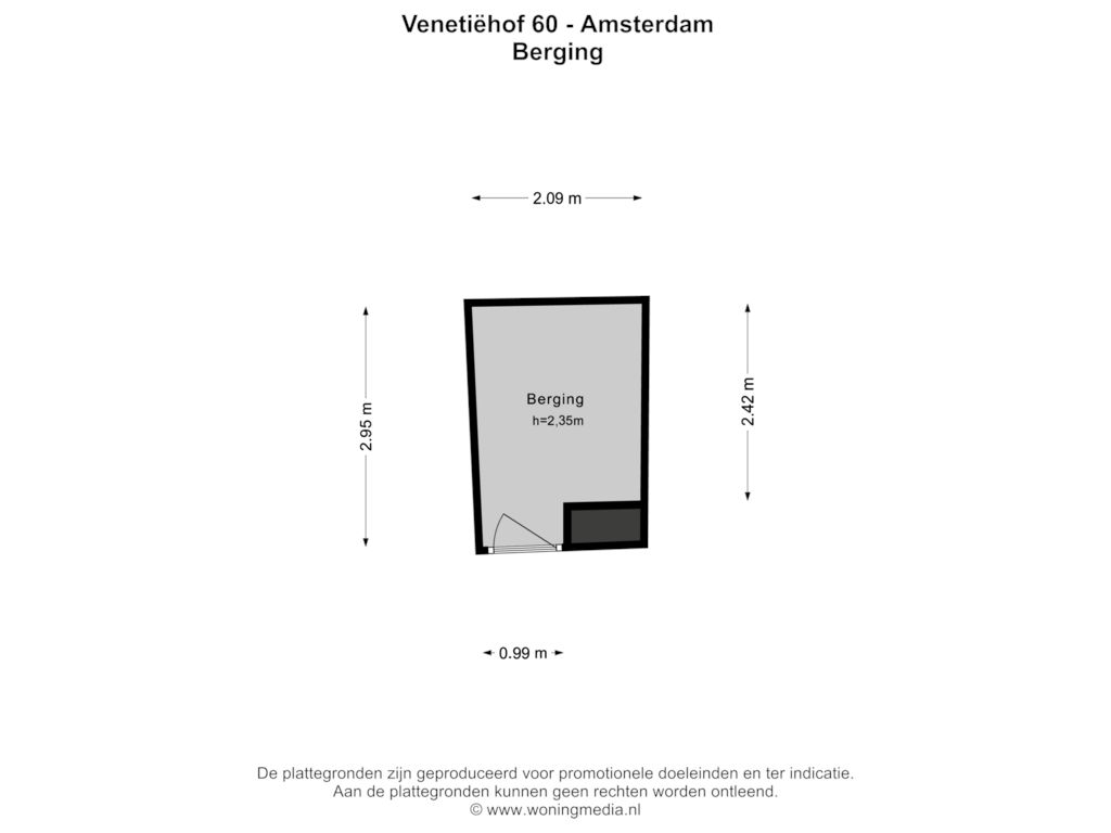 View floorplan of Berging of Venetiëhof 60