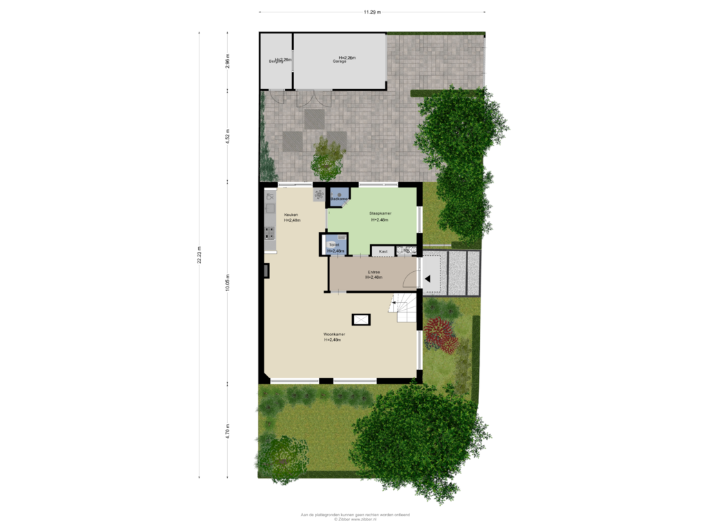 View floorplan of Begane grond_Tuin of Ranonkelstraat 113