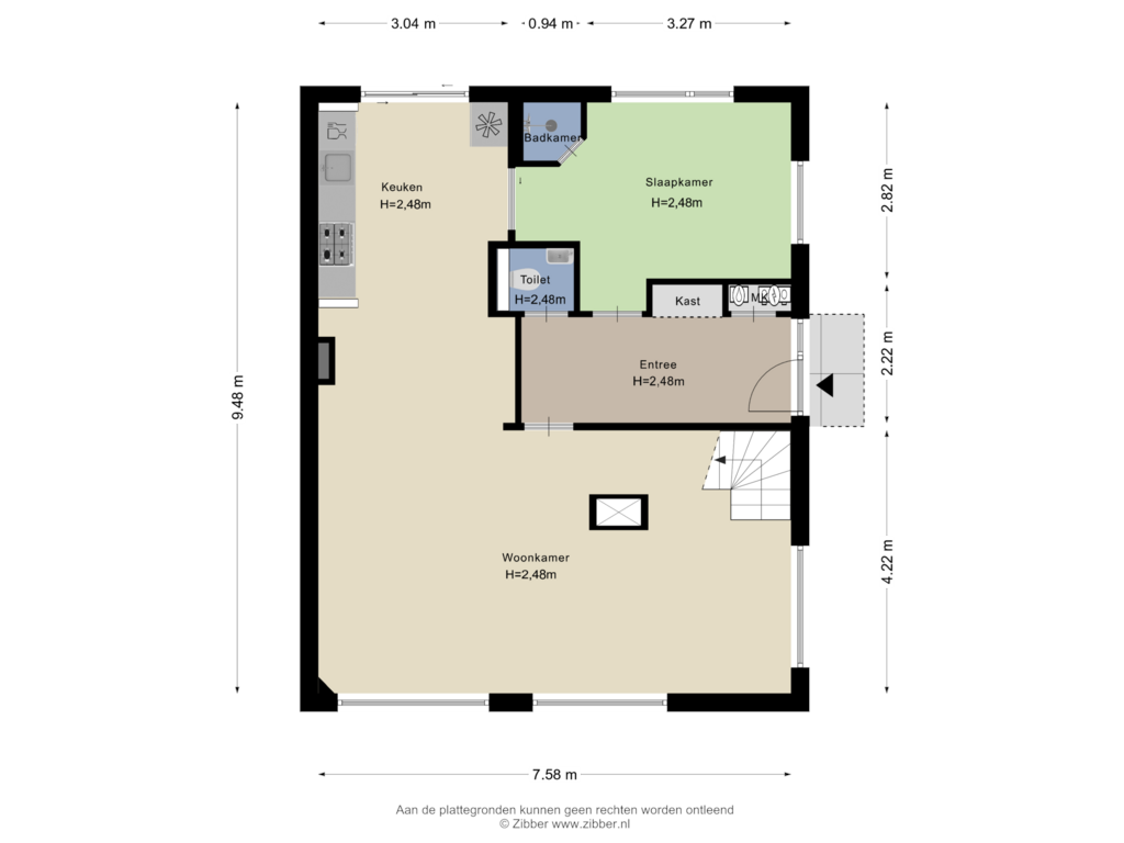 View floorplan of Begane grond of Ranonkelstraat 113