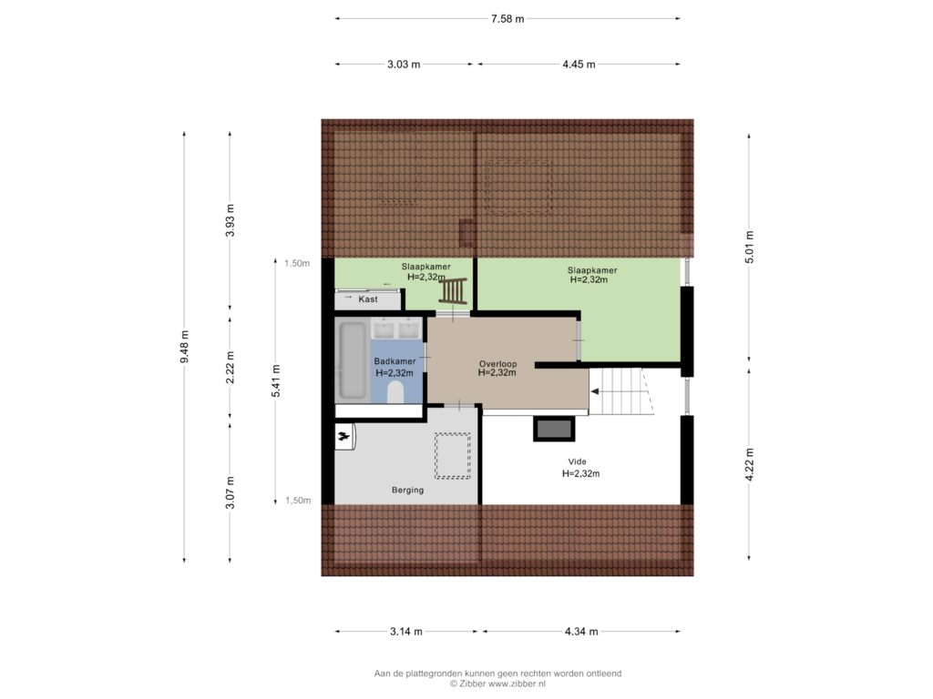 View floorplan of Eerste Verdieping of Ranonkelstraat 113