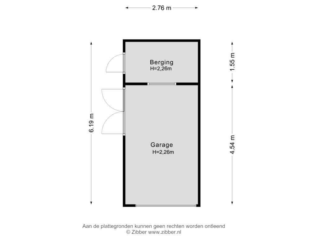 View floorplan of Garage of Ranonkelstraat 113