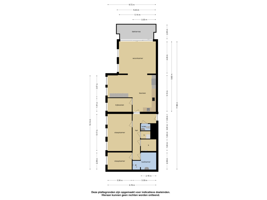 View floorplan of Appartement of P.C. Boutenslaan 77