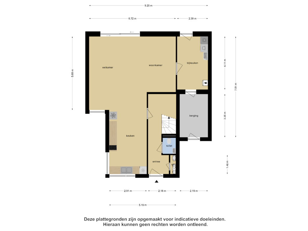 Bekijk plattegrond van Begane Grond van Veldstraat 5