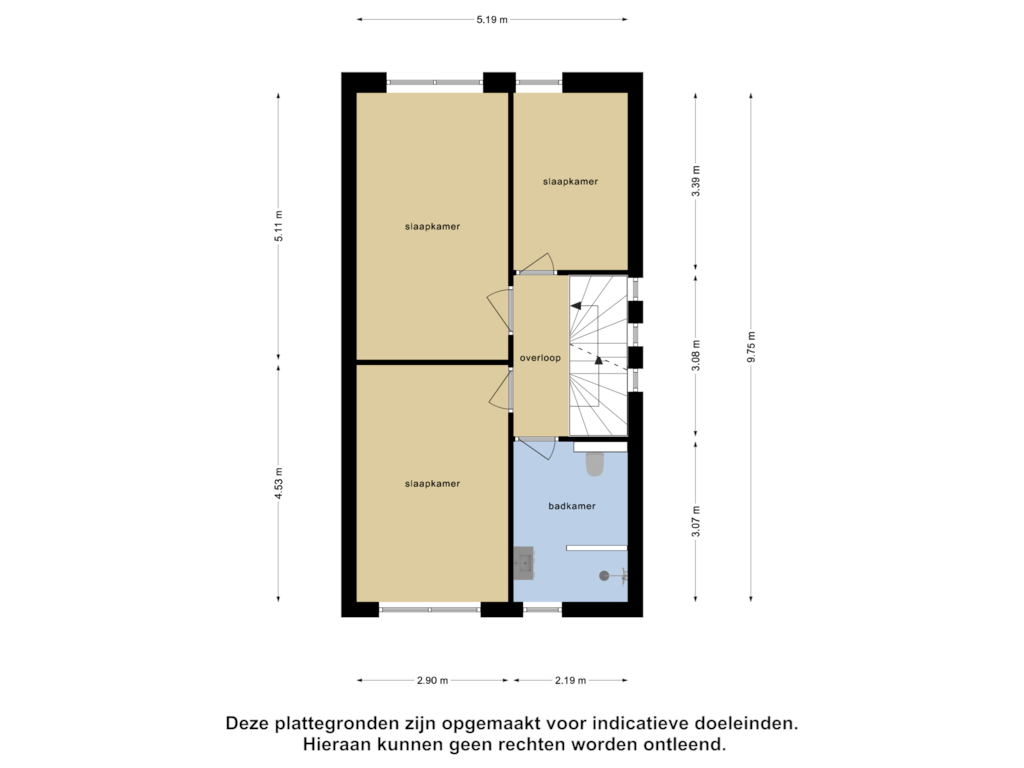 Bekijk plattegrond van Eerste Verdieping van Veldstraat 5