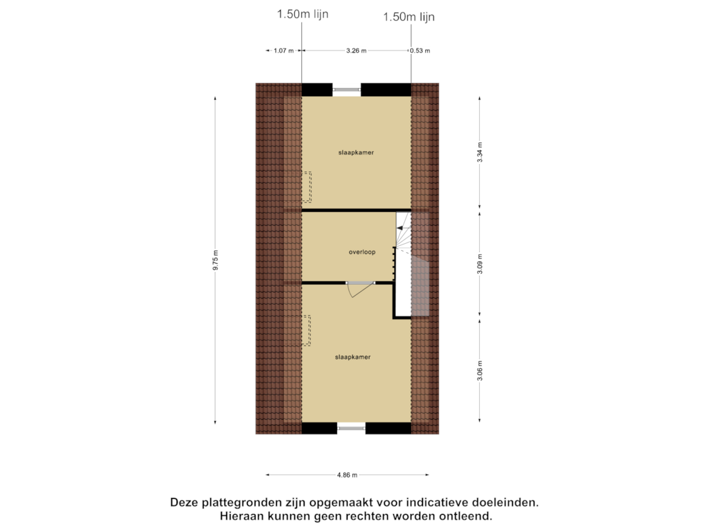 Bekijk plattegrond van Tweede Verdieping van Veldstraat 5