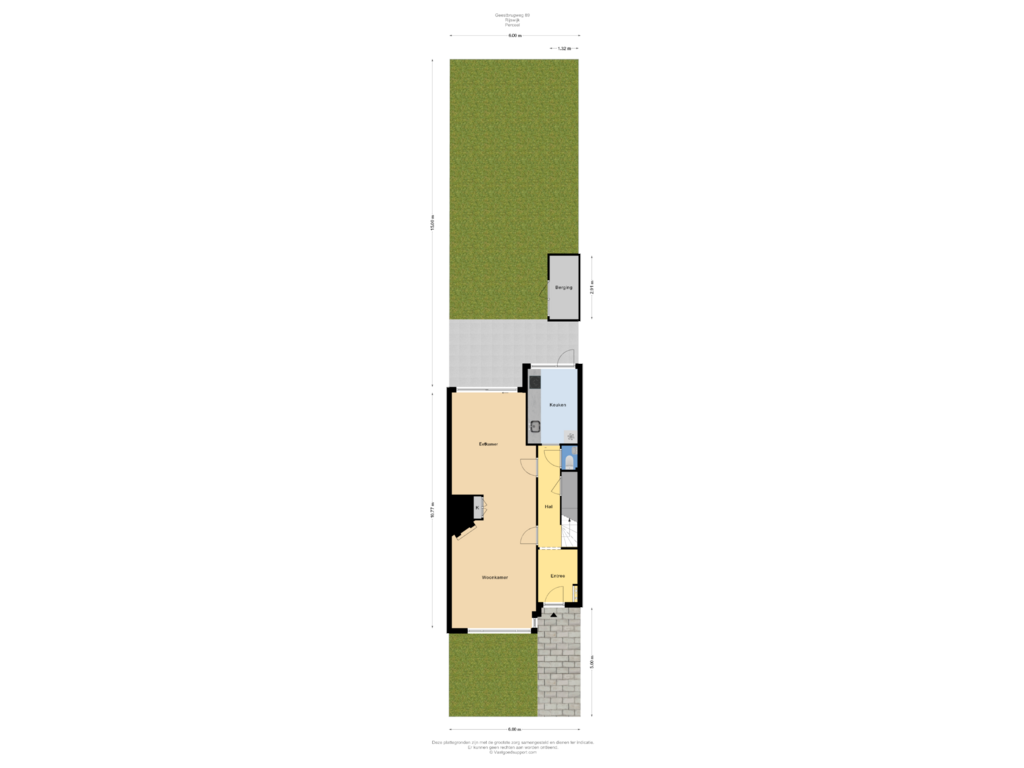 View floorplan of Perceel of Geestbrugweg 89