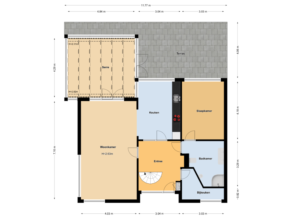 Bekijk plattegrond van First floor van Oosteinderweg 401