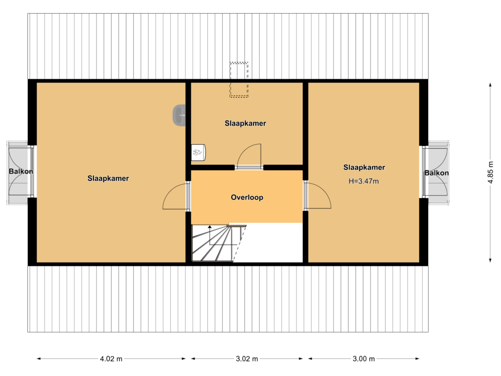 Bekijk plattegrond van Floor 1 van Oosteinderweg 401