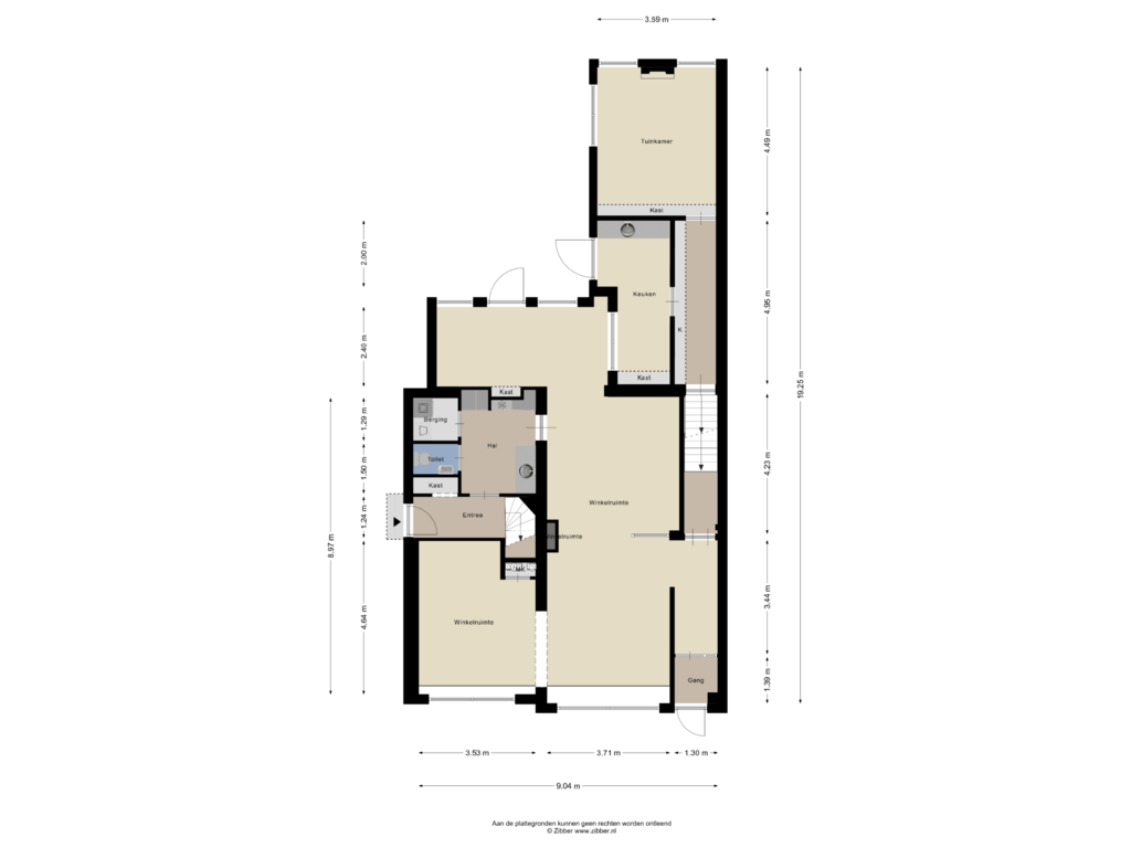 Bekijk plattegrond van Begane grond van Schoolstraat 51