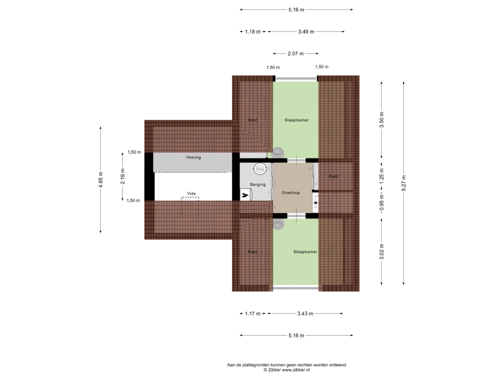 Bekijk plattegrond van Tweede verdieping van Schoolstraat 51