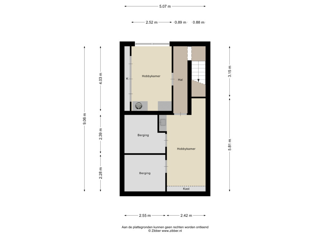 Bekijk plattegrond van Souterrain van Schoolstraat 51