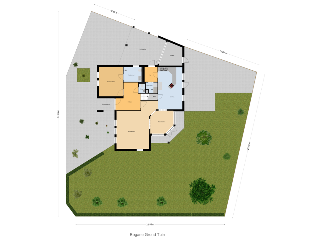 Bekijk plattegrond van Begane Grond Tuin van Tempelbalk 16