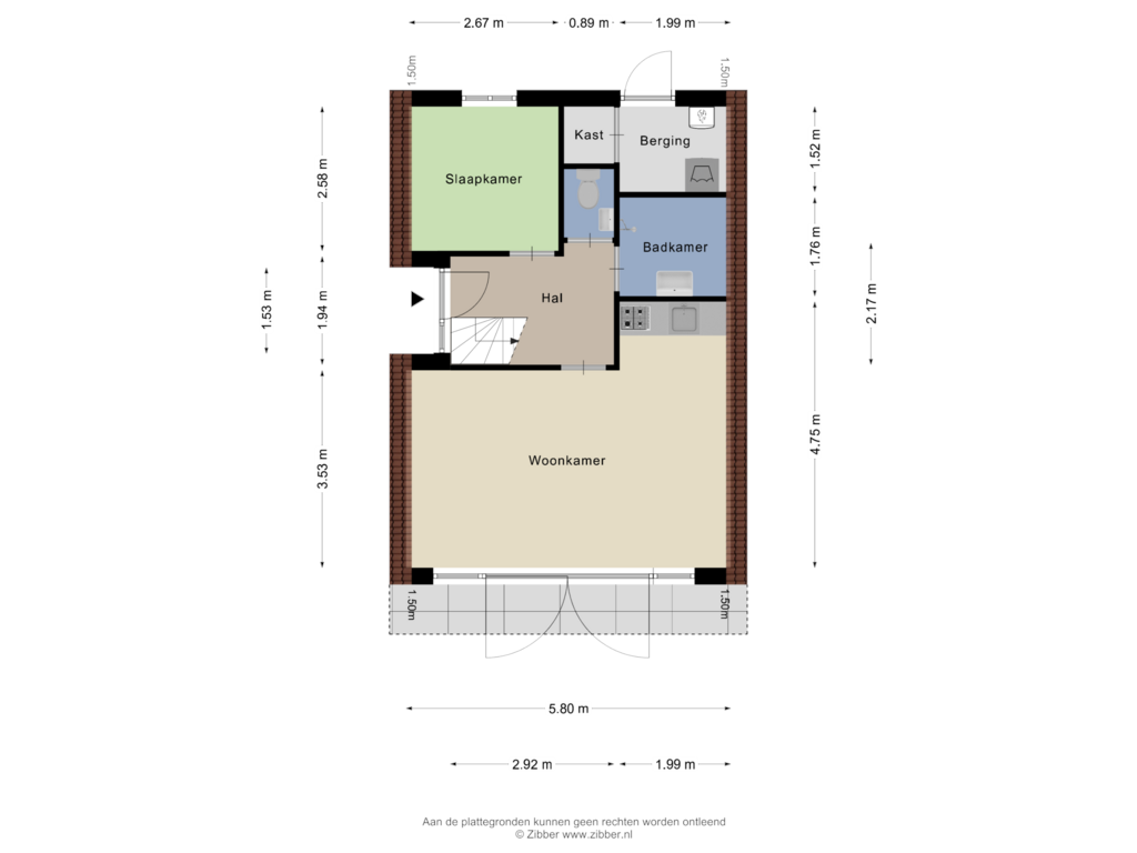 Bekijk plattegrond van Begane grond van Heuvelweg 61