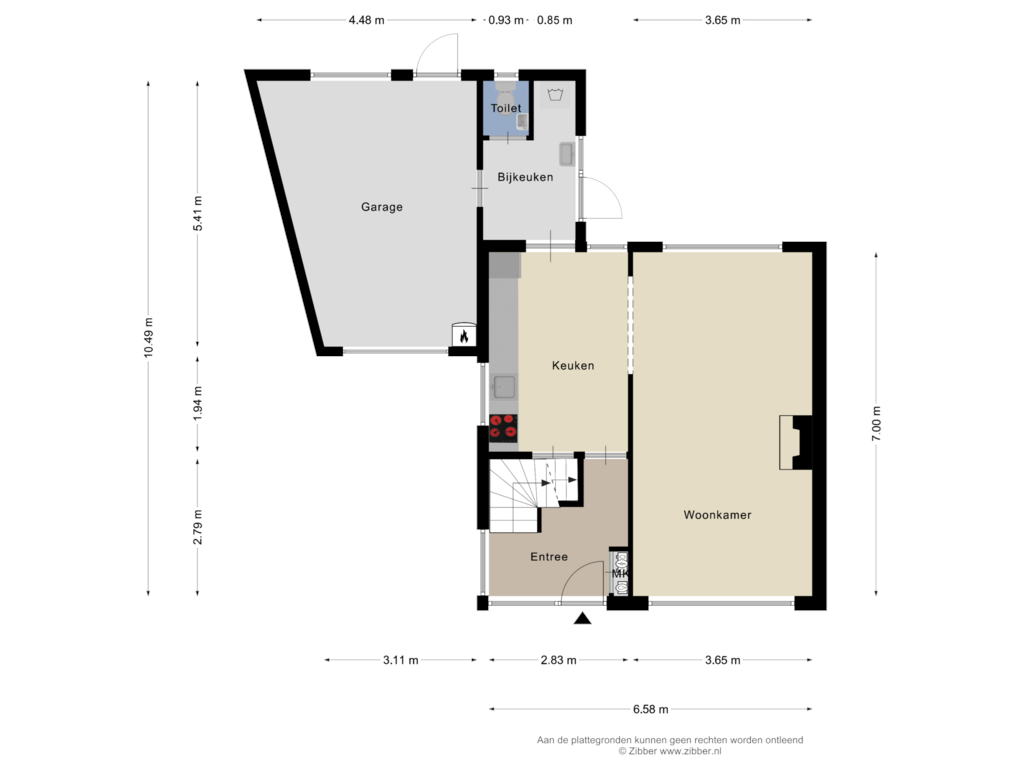 Bekijk plattegrond van Begane Grond van Minderbroedersstraat 6