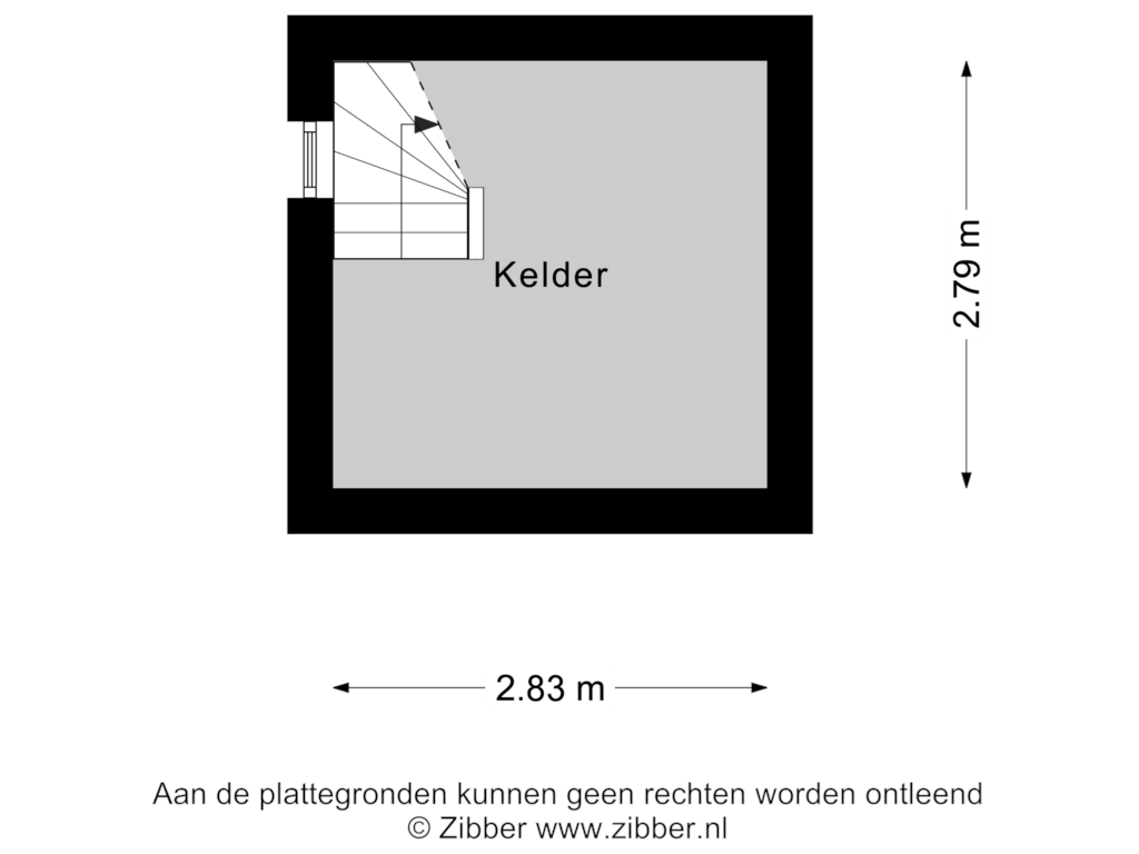 Bekijk plattegrond van Kelder van Minderbroedersstraat 6