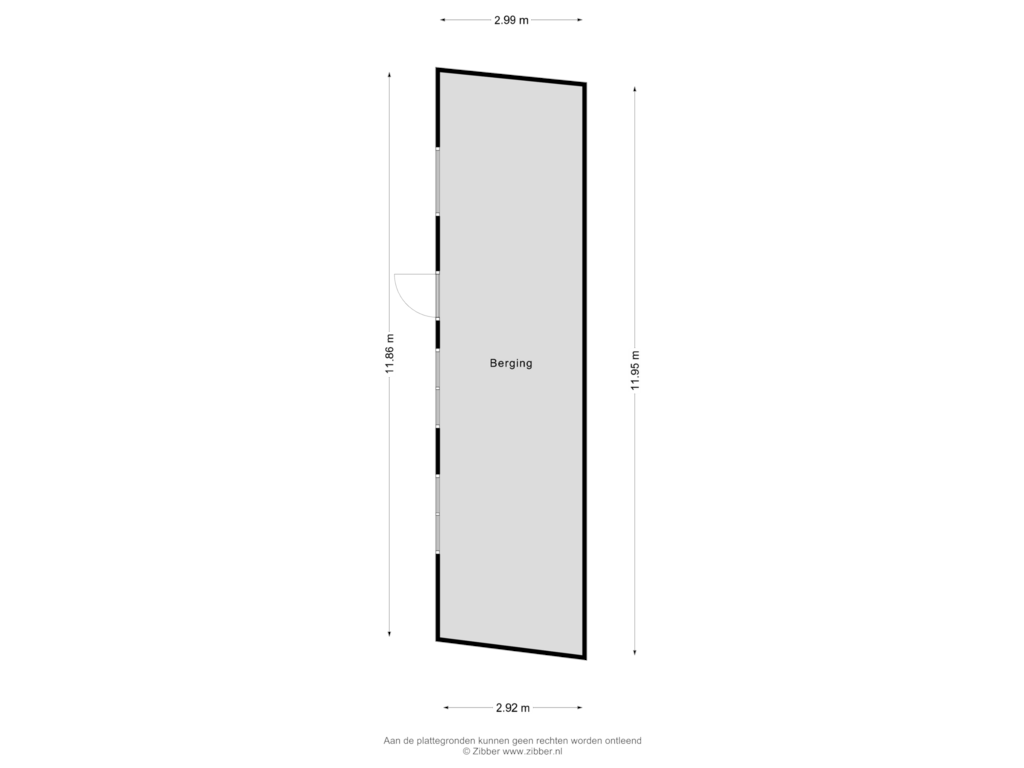 Bekijk plattegrond van Berging van Minderbroedersstraat 6