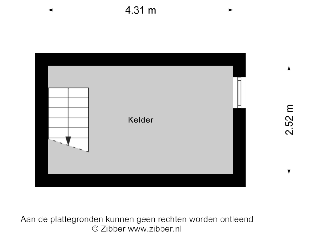 Bekijk plattegrond van Kelder van Kerkveldweg 15