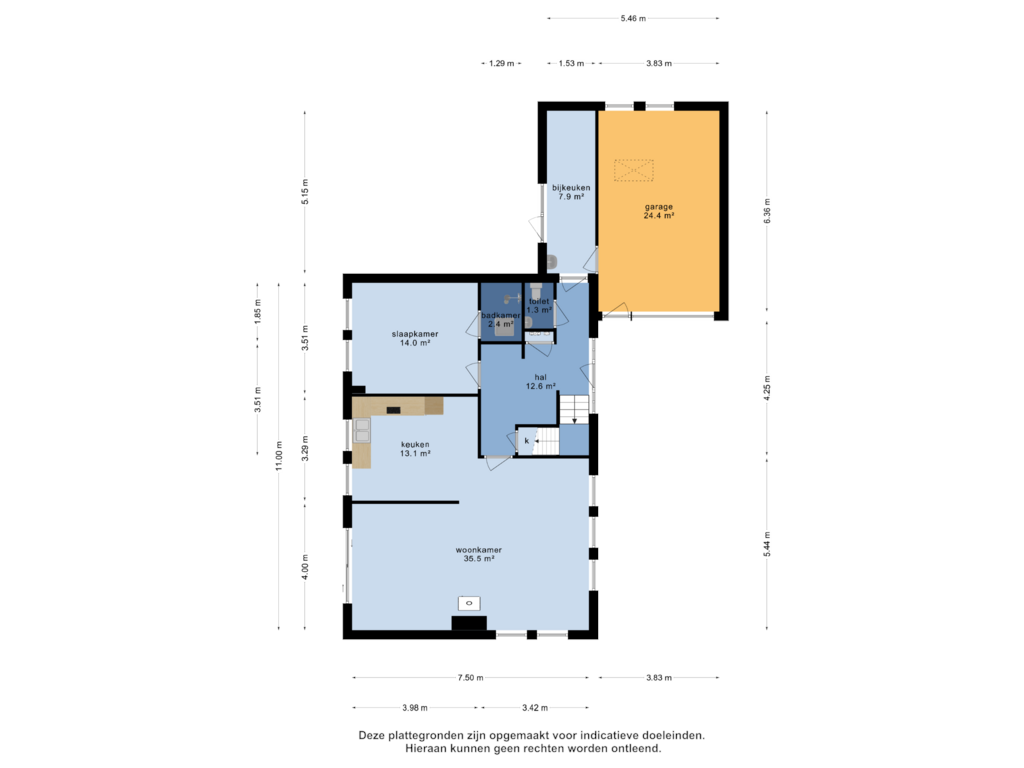 Bekijk plattegrond van Begane grond van Weverslaan 42