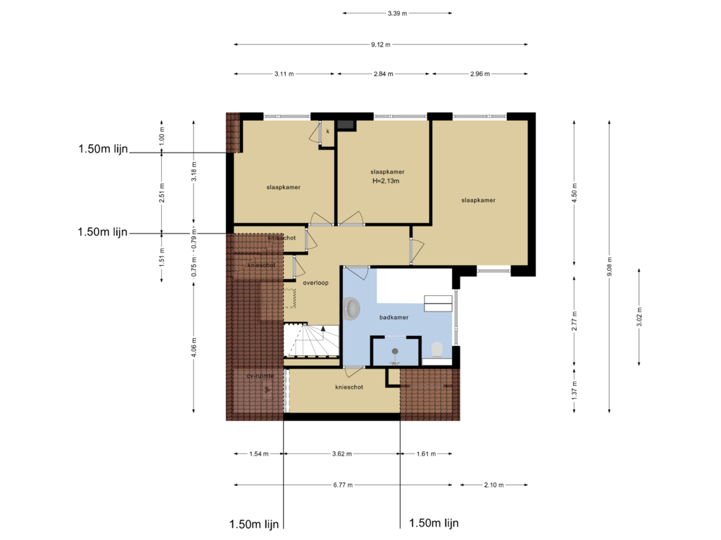 Bekijk plattegrond van Eerste Verdieping van Molenkade 15