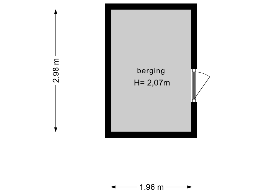 Bekijk plattegrond van Berging van Molenkade 15