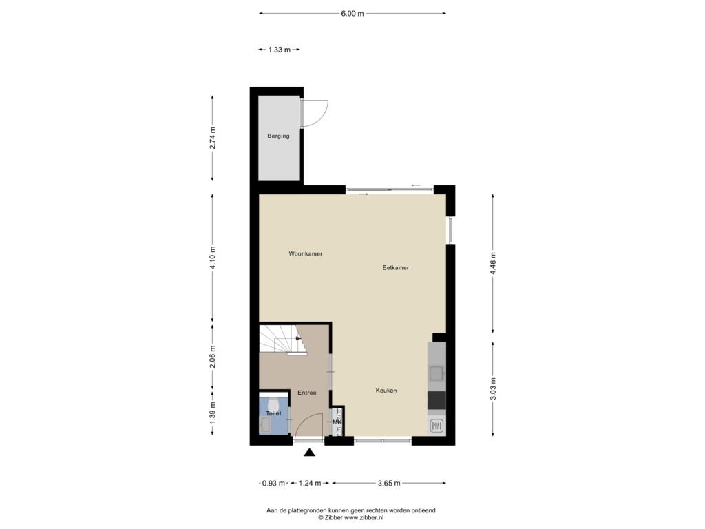 View floorplan of Begane Grond of de Duinen 322