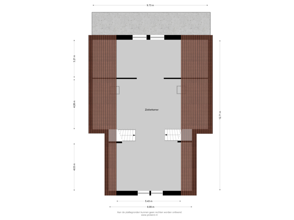 Bekijk plattegrond van 1e Verdieping van Loosterweg 2