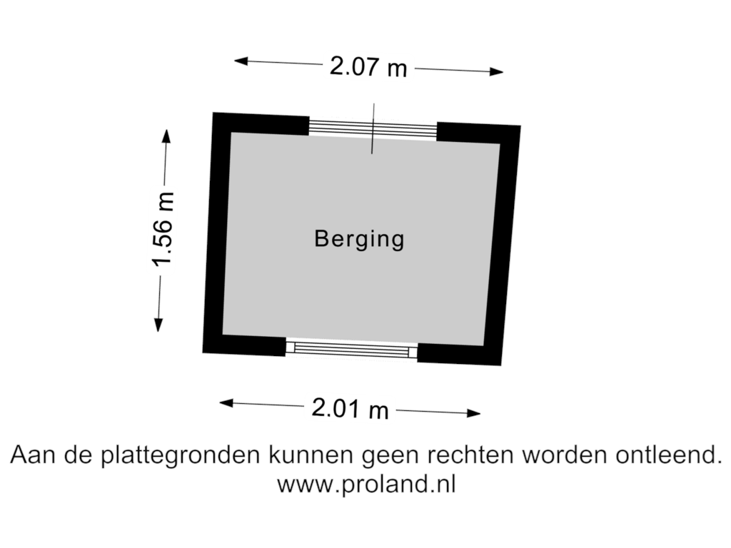 Bekijk plattegrond van Berging 2 van Loosterweg 2